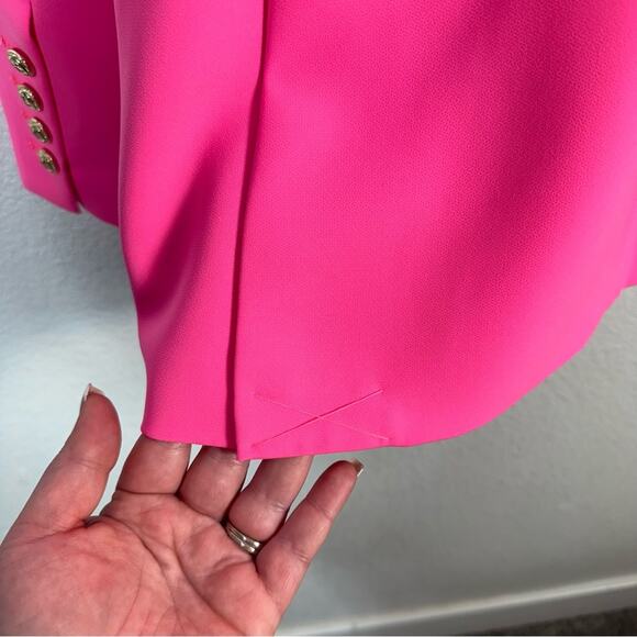 Retrofete NWT Women’s Kristen Blazer in Hyper Pink Size Large - Picture 13 of 15